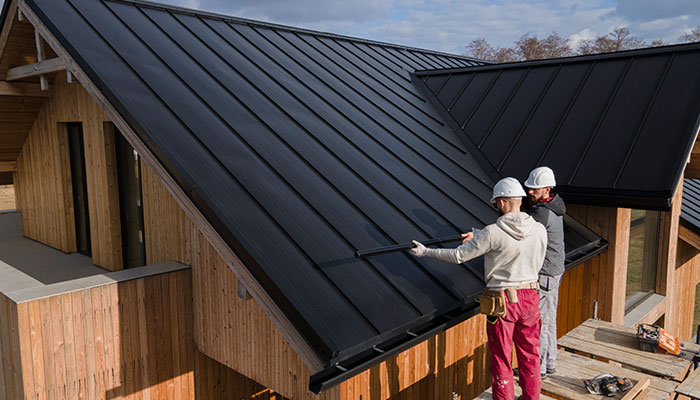 Metal roofing installation in Galveston